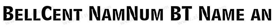 BellCent NamNum BT Name and Number字体转换